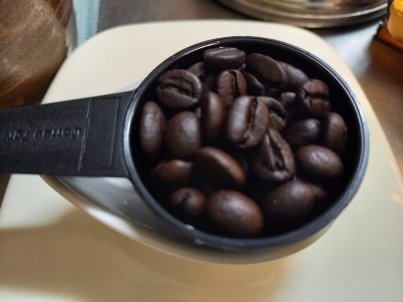 コーヒー豆計量